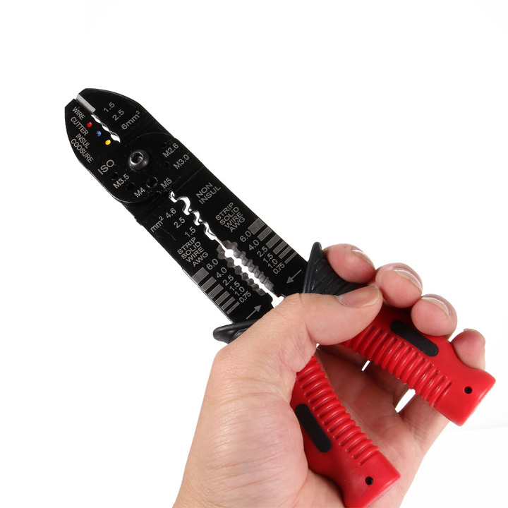 Electrical Terminals Combination Multi Tool Wire Stripper Cut Alicates Electricos FS-051