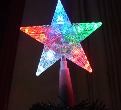 Christmas Pentagram Modeling tree top light post  Christmas tree decoration dedicated Modeling lamp