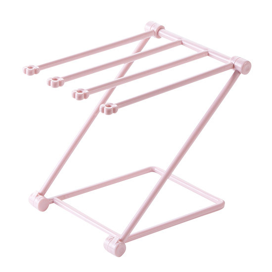 Foldable Vertical rag kitchen towel Hanger Punch free mesa Storage rack
