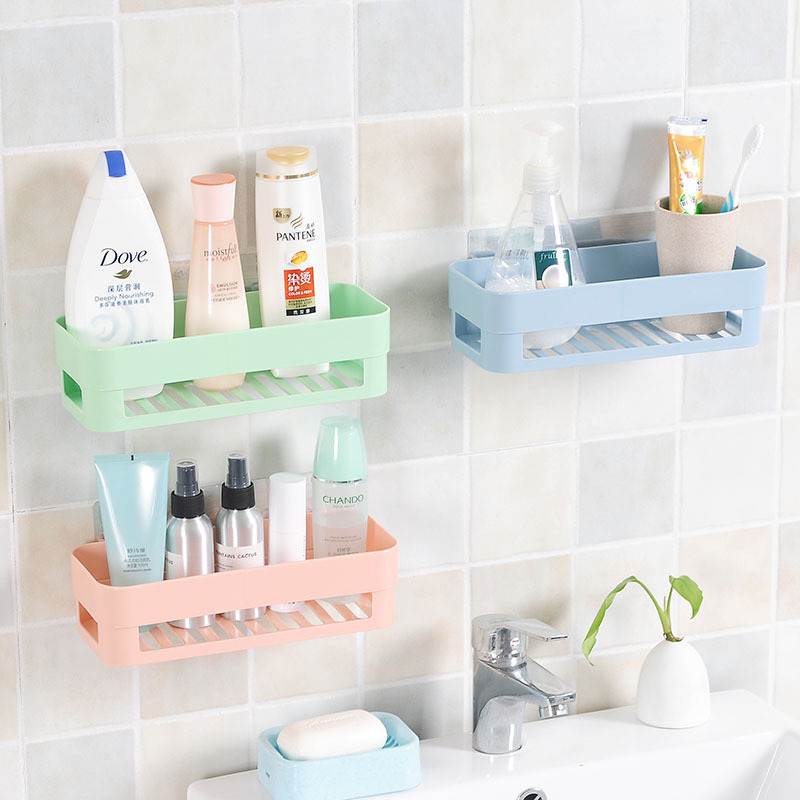 No trace Suction wall Shelf Washing Supplies Storage shelf bathroom Storage rack