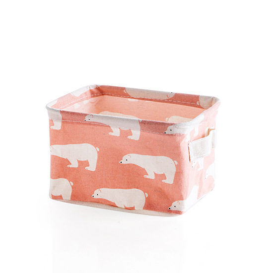 Cotton and linen Storage basket Sundries toy bathroom desktop cosmetic Storage Box