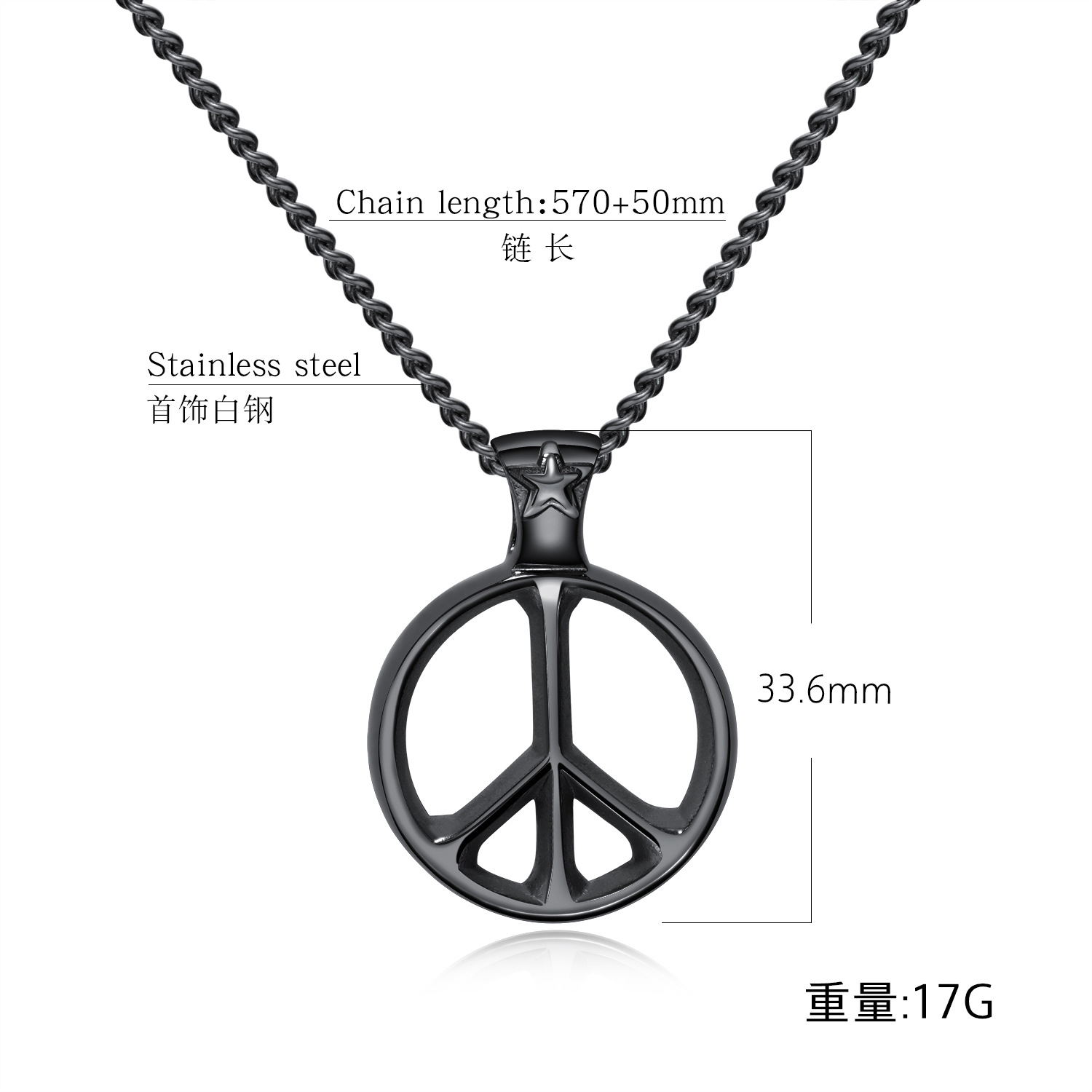 Western style street temperament personality Men necklace Titanium steel Pendant
