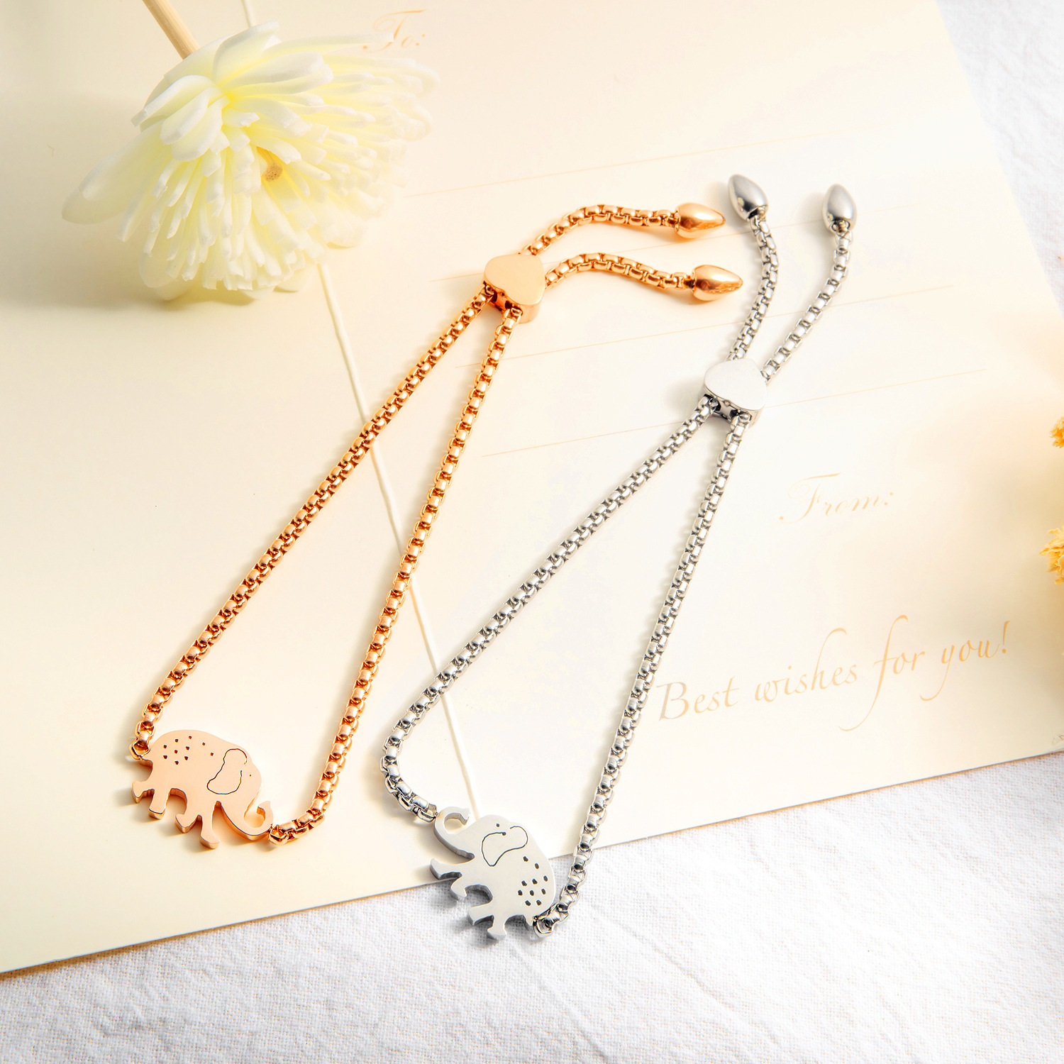 Ms fashion temperament Rose gold Titanium steel stainless steel Bracelet