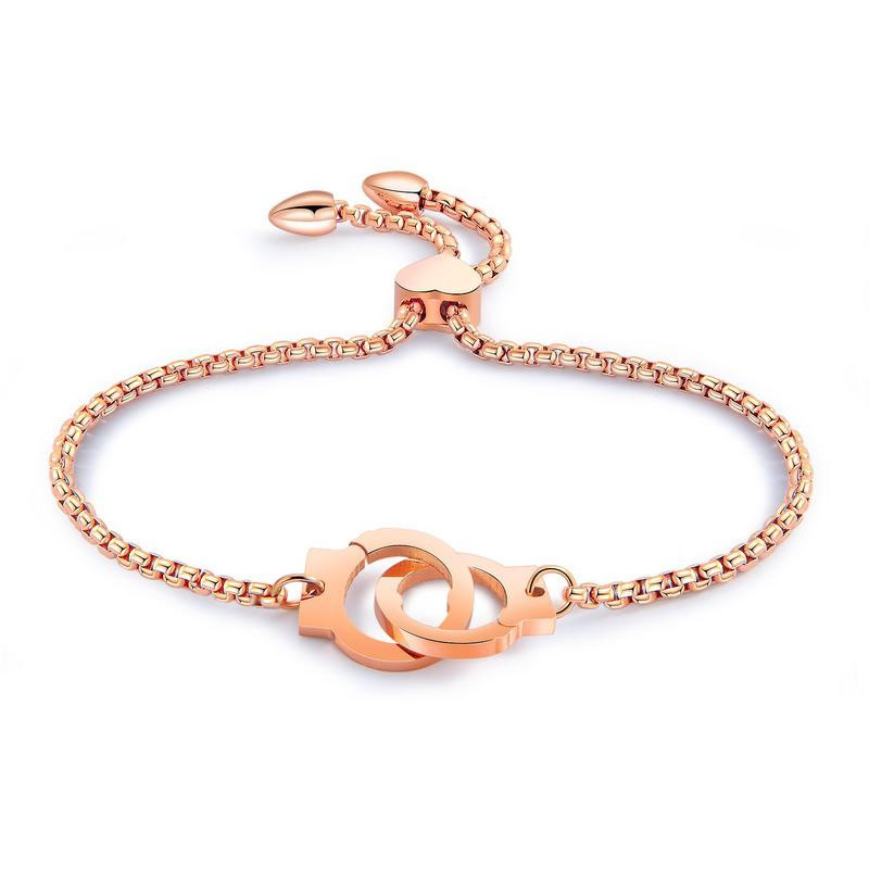 Ms fashion Titanium steel accessories Rose gold Handcuffs Bracelet Accessories