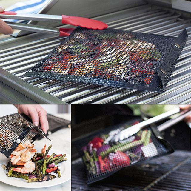 Non-Stick Mesh Grilling Bag Non-Stick BBQ Bake Bag Outdoor Picnic Tool bbq burner  Kitchen Restaurant Supplies