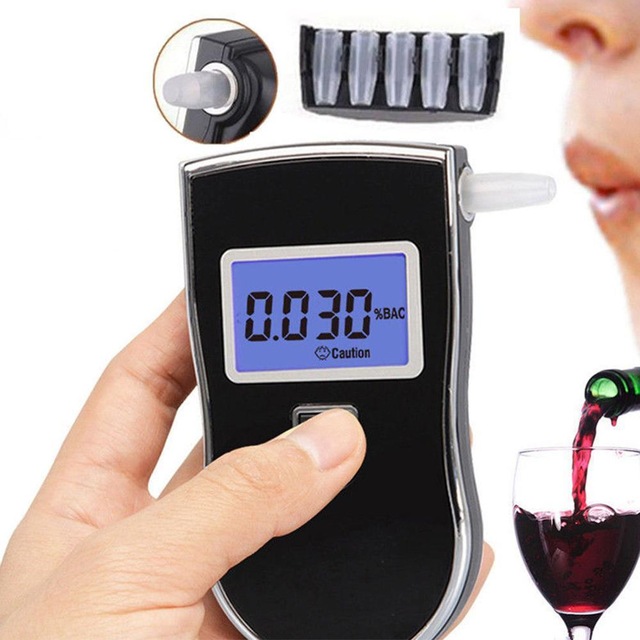 NEW Hot selling AT-818 Professional Police Digital Breath Alcohol Tester Breathalyzer AT818