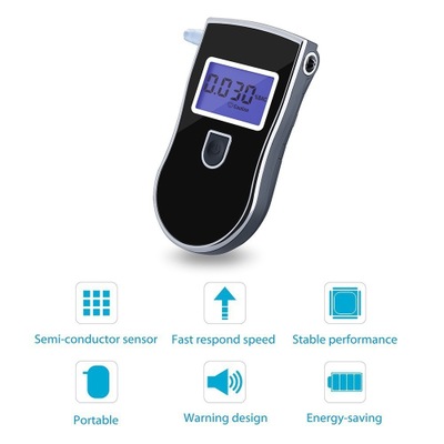 NEW Hot selling AT-818 Professional Police Digital Breath Alcohol Tester Breathalyzer AT818