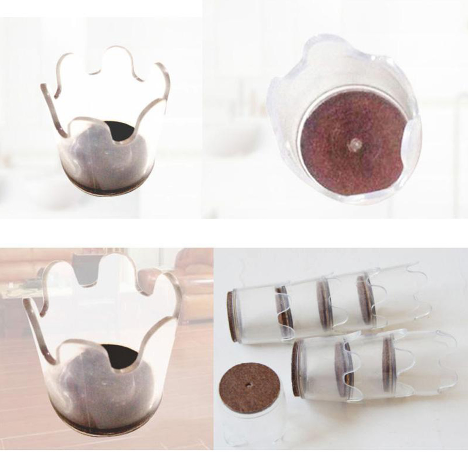 Flexible 8 Pack Furniture Feet (Large, Fits Legs 1 3/8 - 1 5/8") Floor Protector