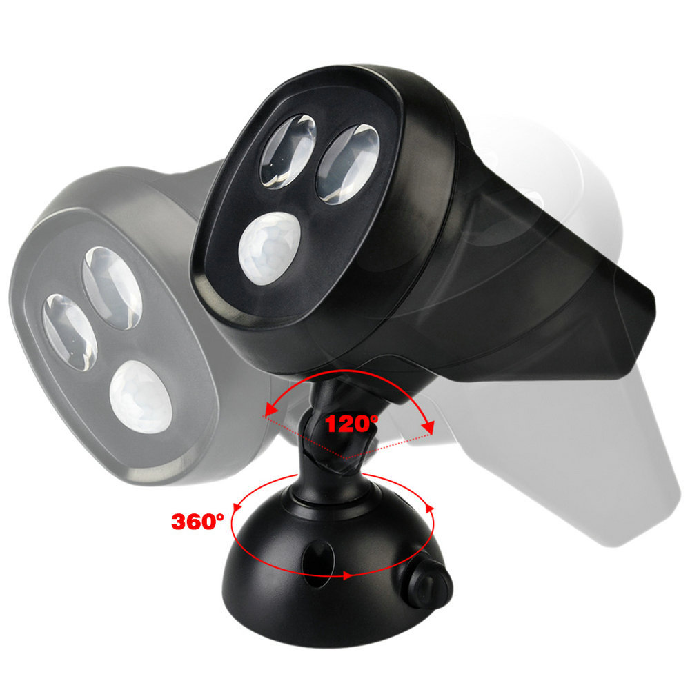 outdoor led Light control Infrared Human body induction 360 rotation Solar energy wall lamp