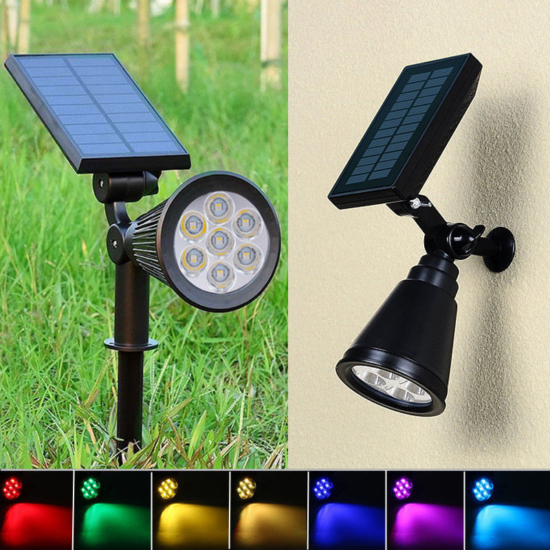 Outdoor Solar energy Lawn light 7LED Discoloration patio Ground light wall lamp