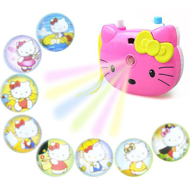 Hello Kitty Light Projection Camera Children Educational For Kids Projection Toys