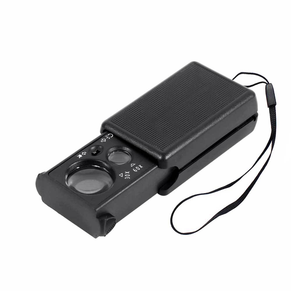 Portable antique Crafts 30 60 times LED light Violet Counterfeit light Identification Jewelry