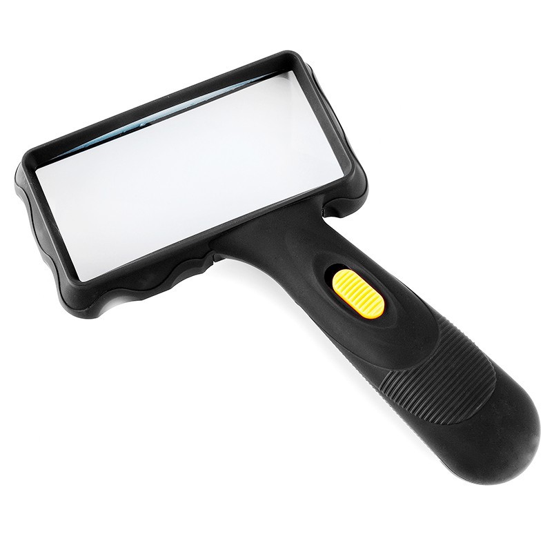Handheld 100x50mm Rectangular belt LED light Mirror illumination read Reading magnifier