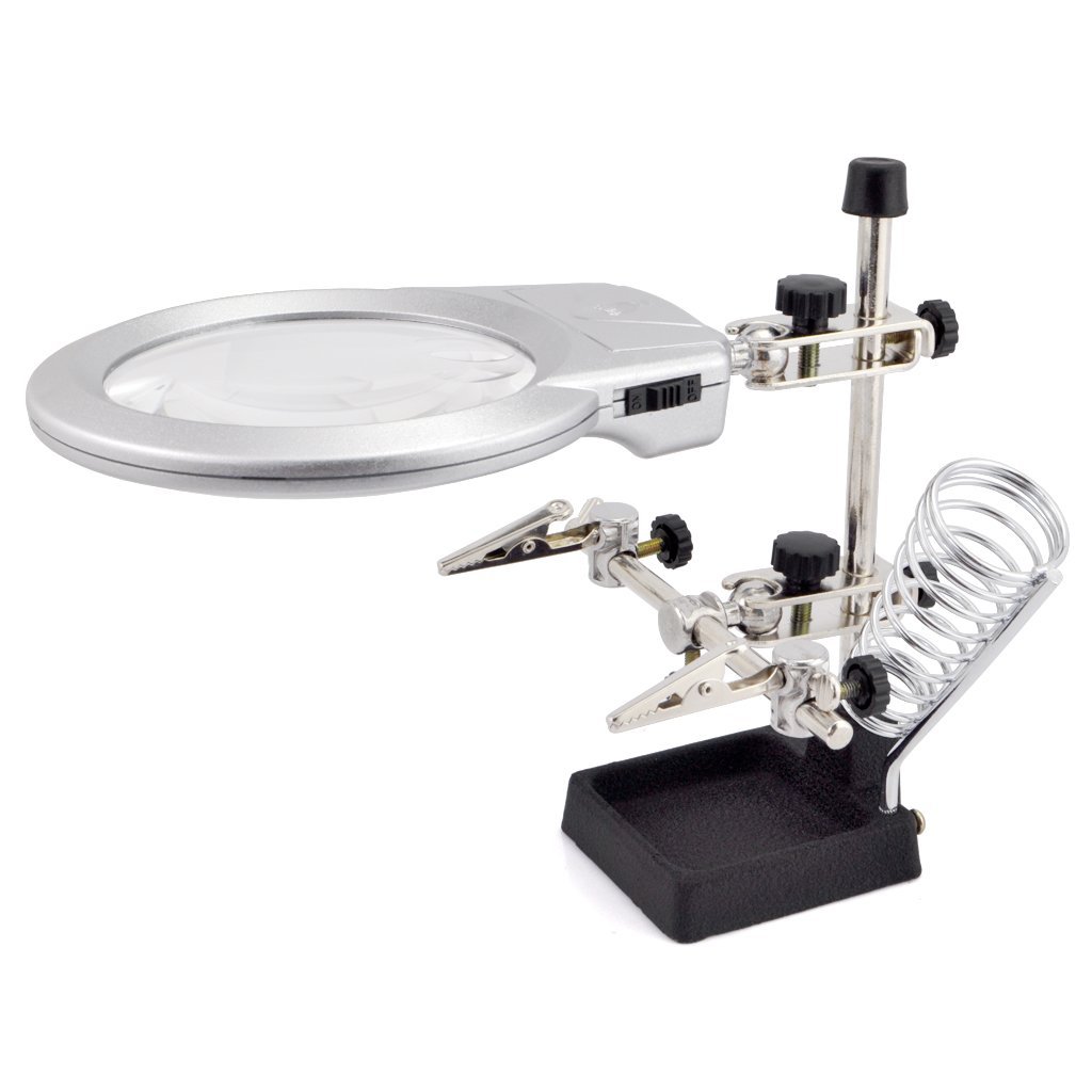 desktop service Identification magnifier led illumination support Auxiliary magnifier