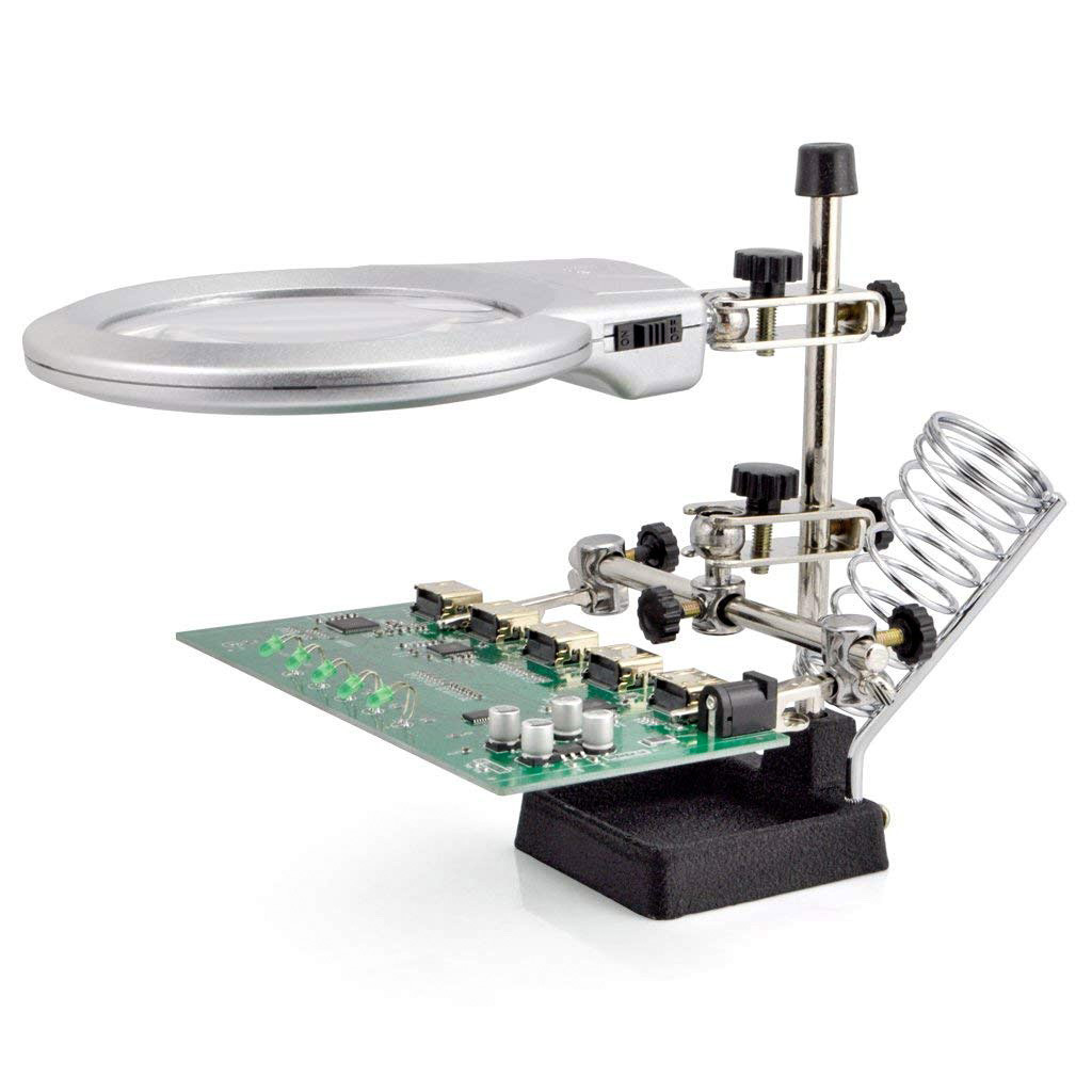 desktop service Identification magnifier led illumination support Auxiliary magnifier