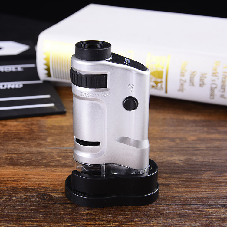 Portable 20-40 times magnifier led Multifunction With base HD microscope