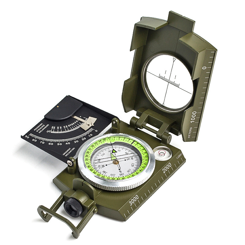 outdoor travel Precision compass Scale Level Slope meter Luminous compass