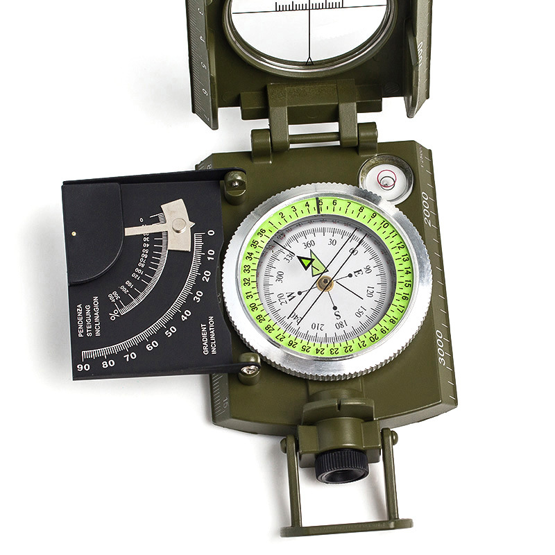 outdoor travel Precision compass Scale Level Slope meter Luminous compass