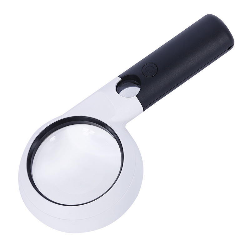 Handheld With LED light Ring Old man read service 5 times 20 times HD magnifier