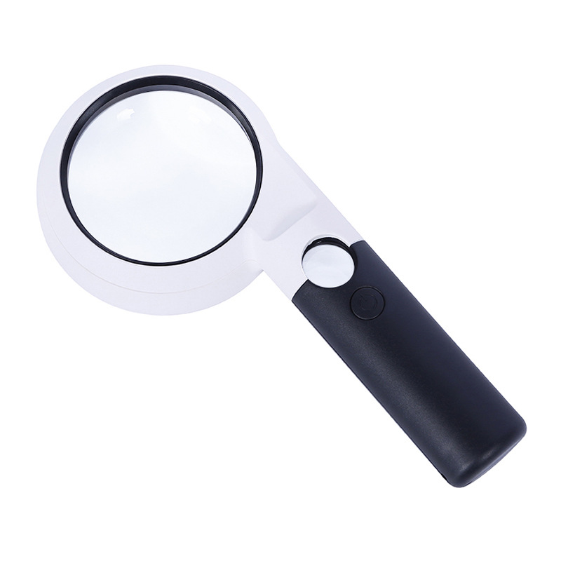 Handheld With LED light Ring Old man read service 5 times 20 times HD magnifier