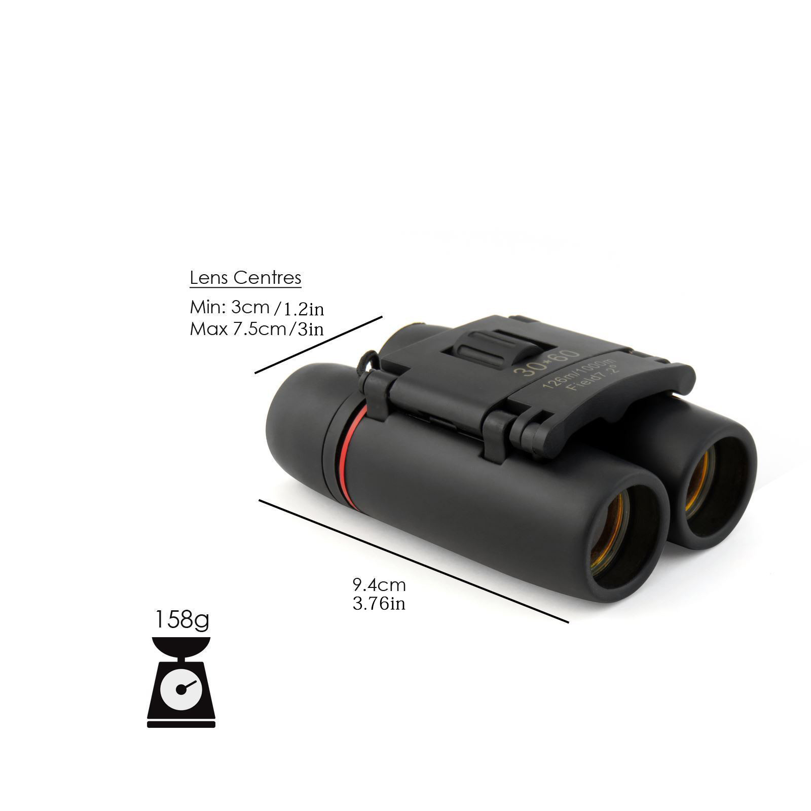 outdoor 30 60 High magnification HD pocket Double cylinder Shimmer Night vision telescope