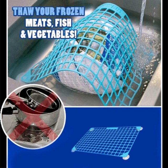 Plastic Thawnet Meat Fast Defrosting Net Kitchen Rapid Thawing Frozen Food Tray Kitchen Accessories