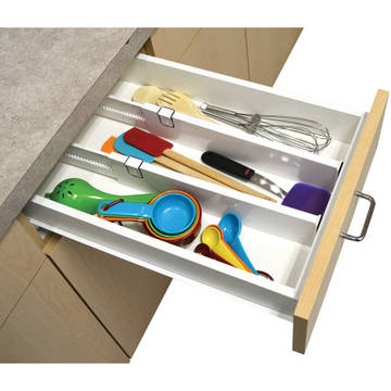 High Quality Drawer Dividers White Spring Loaded Expandable Kitchen Bedroom Organizer Gift