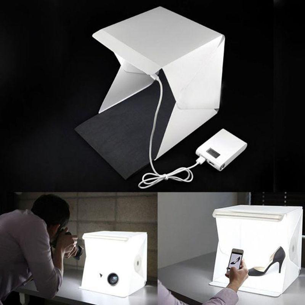 mini Folding Lightbox Photography Studio Softbox LED Light Soft Box Camera Photo Background Box