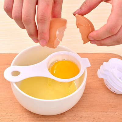 Plastic White Egg Yolk Separator Food Grade Material Egg Separator Divider Holder Tools