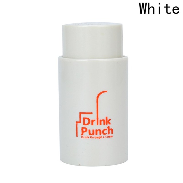 Drink Through A Straw Drink Punch Water Bottle Cap Hole Maker Juice Beverage Lid Straws