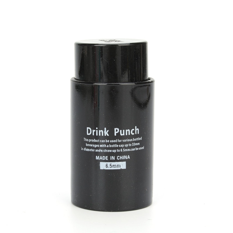 Drink Through A Straw Drink Punch Water Bottle Cap Hole Maker Juice Beverage Lid Straws