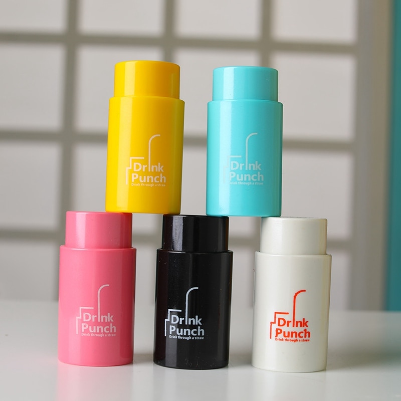 Drink Through A Straw Drink Punch Water Bottle Cap Hole Maker Juice Beverage Lid Straws