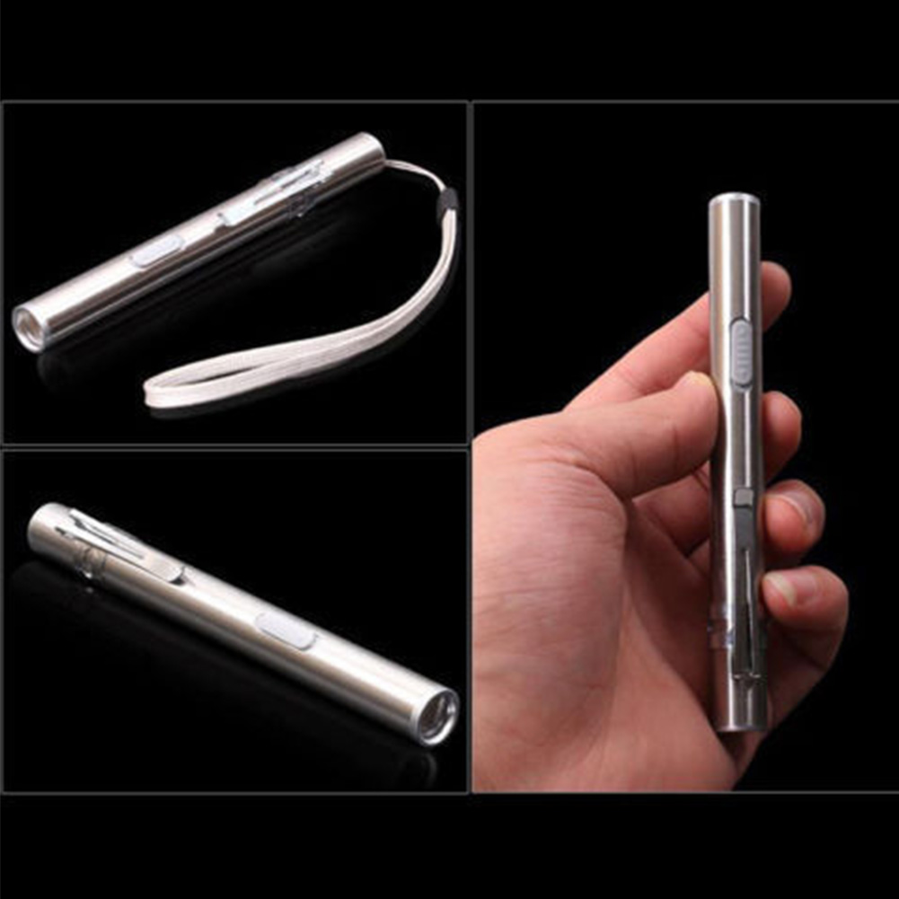 Portable Medical Flashlight Pocket Pen Light LED Torch Lamp USB Rechargeable Flashlights