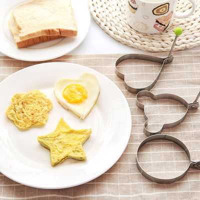 Creative stainless steel Omelette Heart-shaped Fried egg model Love convenient Mold  Kitchen Restaurant Supplies