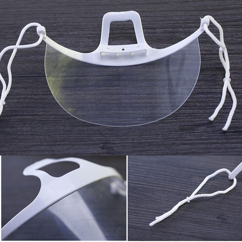 10PCS Transparent Masks Permanent Anti Fog Catering Food Hotel Plastic Kitchen Restaurant Masks