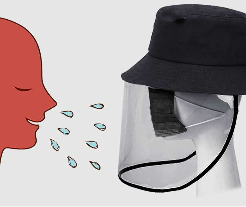 Anti-dust anti-fog hat Facial protective Cover cap Anti-spitting men basin cap fisherman bucket hat
