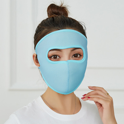 outdoor Breathable Sun protection Ride Mask Mask fold Air layer Mesh Hemming Mask