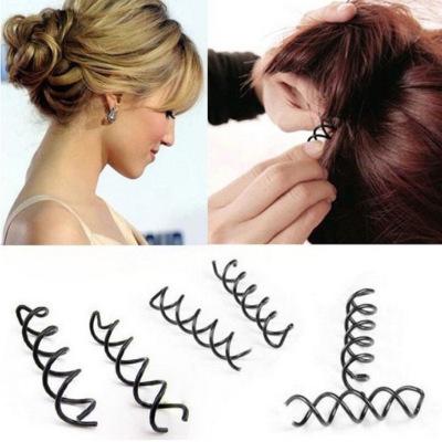 Spiral Spin Screw Bobby Pin Hair Clip Twist Barrette Black New Hairpins