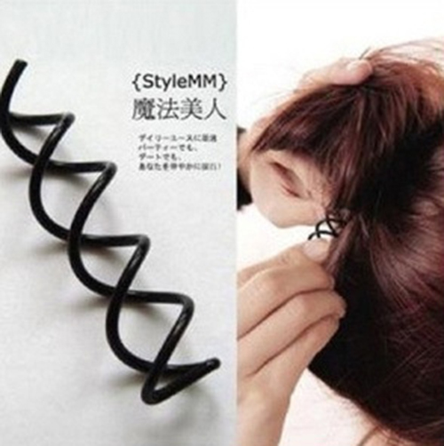 Spiral Spin Screw Bobby Pin Hair Clip Twist Barrette Black New Hairpins