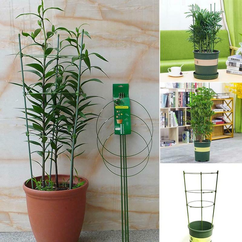Plastic Flower Plant Support Frame Hanging Vines Shelf Clips Rings Clematis Climbing Rack Stick Cage