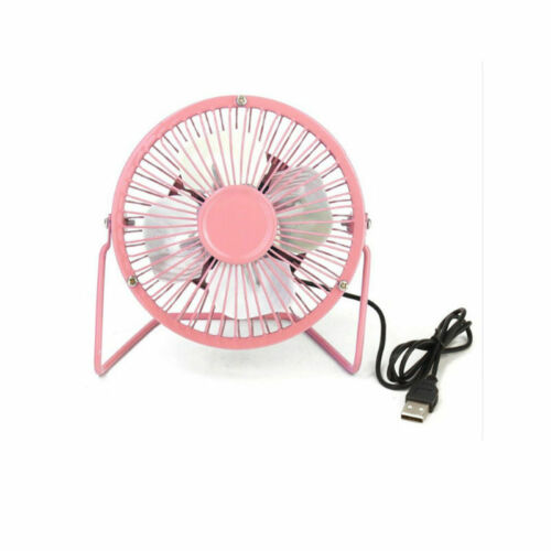 4 Inch USB Electric Fan Mini Aluminum Leaf USB Small Fan Lron Art Fans