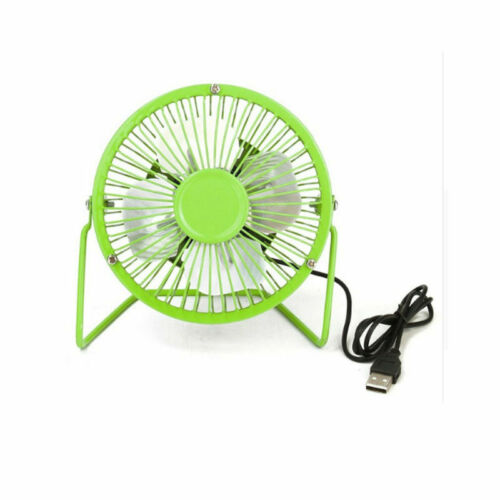 4 Inch USB Electric Fan Mini Aluminum Leaf USB Small Fan Lron Art Fans