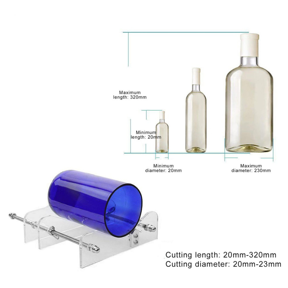 Transparent Long Glass Bottles Cutter Machine Cutting Tool Bottles Safety Easy To Use DIY Hand Tool