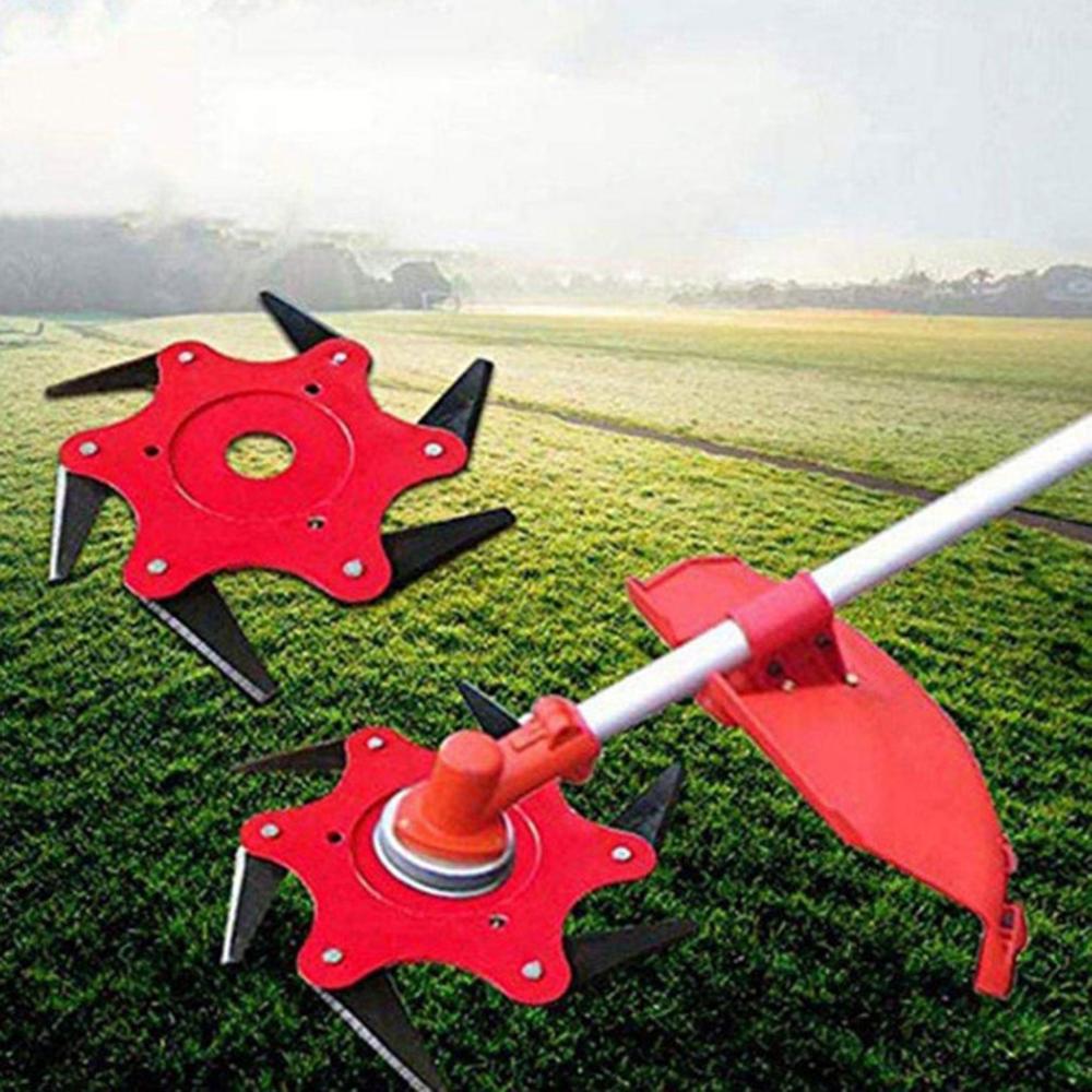 Trimmer Head Accessories Six Blade Outdoor Tools Durable Replacement For Lawn Mower Garden Alloy