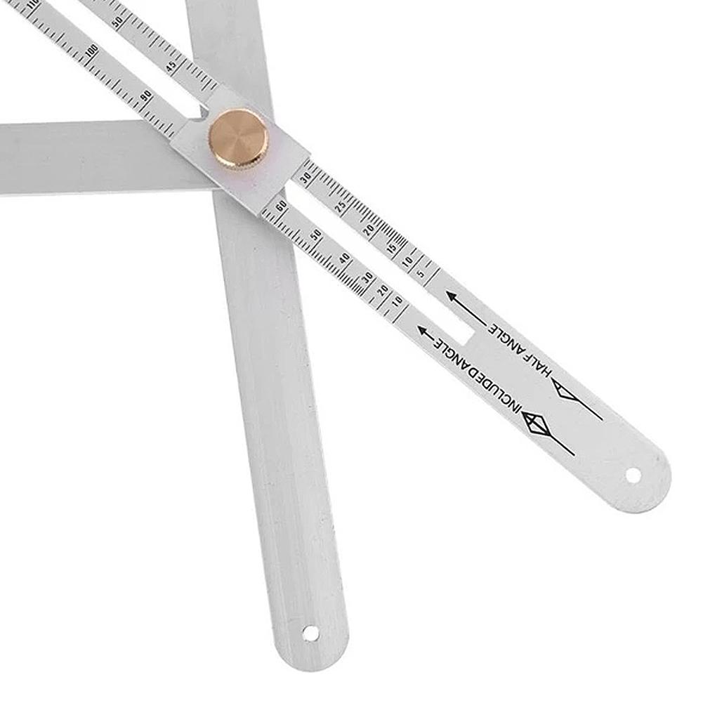 DIY Multi-angle Corner Angle Finder Stainless Steel Protractor Tile Wood Ruler