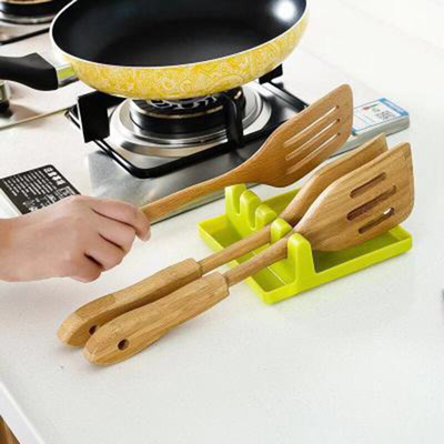 Silicone Spoon Rest Soup Spoon Holder Support Spoon Stove Organizer Tool Cookware Shelf