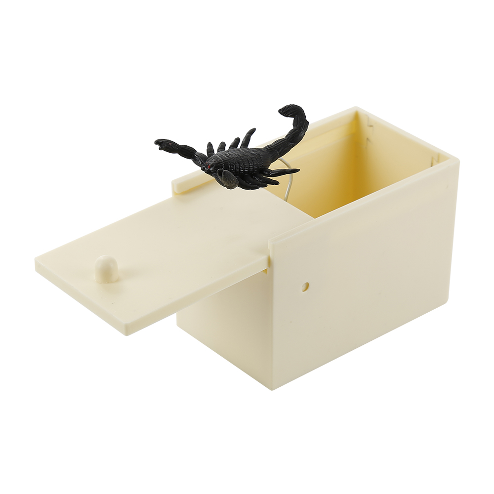 Wooden Spider Scorpion Scare Box Surprise Joke Horror Funny Prank Novelty Toys