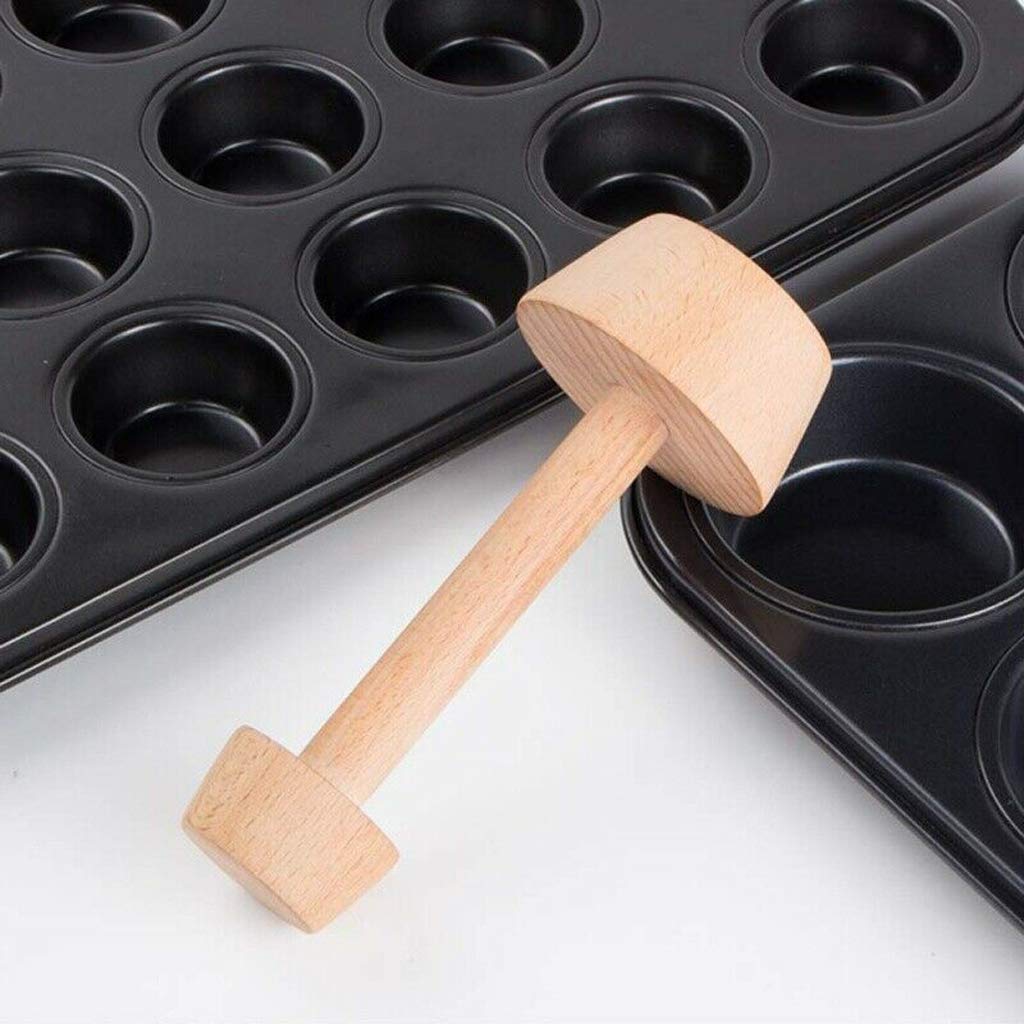 Tart Pusher Double Side Tart Tamper Pastry Pusher Wooden Eggtart Mold Baking Cake Tool