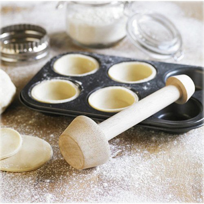 Tart Pusher Double Side Tart Tamper Pastry Pusher Wooden Eggtart Mold Baking Cake Tool