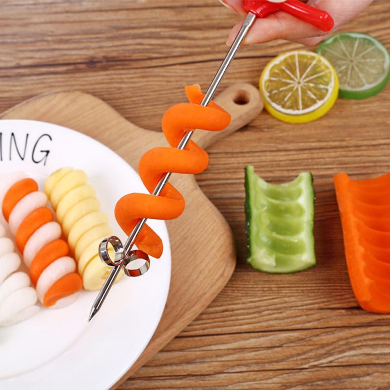 Rotating Machine Manual Magic Roller Spiral Slicer Radish Potato Spiral Cutter Kitchen Tool